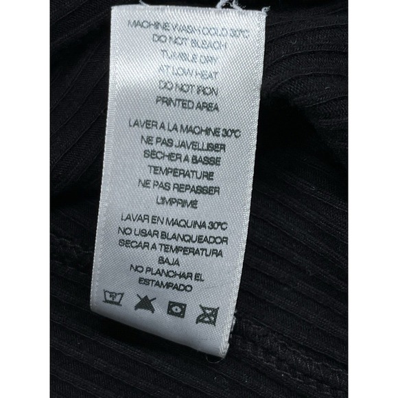 Sundry Cutout Midi Dress Womens 1 Small Black Ribbed Viscose Spandex NWT $187 - Picture 10 of 13